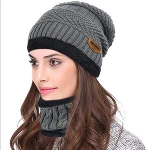 Unisex winter cableknit beanie